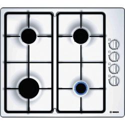 Bosch Serie 2 PBP6B2B60 Gas Hob, White Enamel